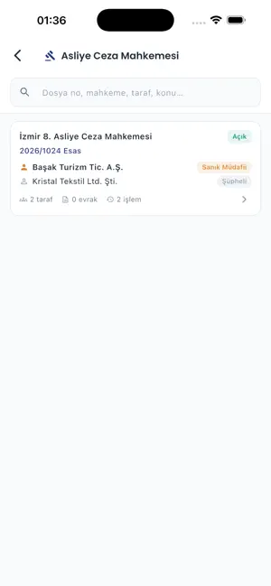Uygulama ekranı