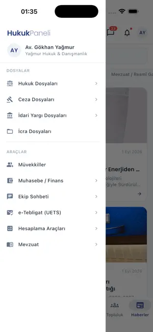 Uygulama ekranı