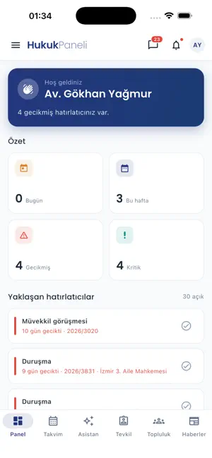 Uygulama ekranı