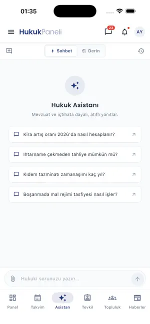 Uygulama ekranı