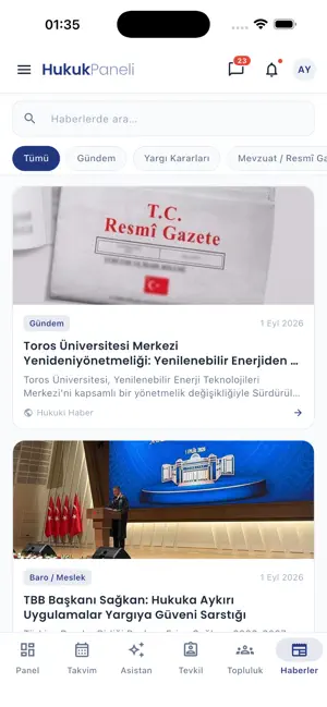 Uygulama ekranı