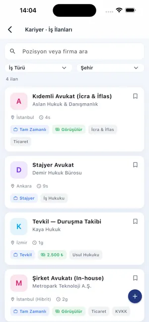 Uygulama ekranı